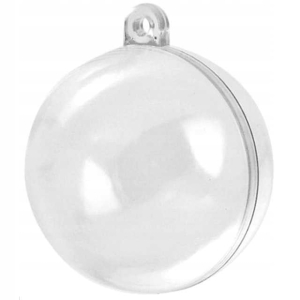 OZDOBA AKRYLOWA BOMBKA ŚREDNICA 140mm ALIGA DO SAMODZIELNEGO ZDOBIENIA 1szt