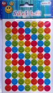 NAKLEJKI PAPIEROWE ALIGA BUŹKI ARKUSZ 10,5x16cm MIX WZORÓW I KOLORÓW 3szt.