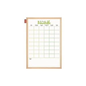 Tablica edukacyjna magnetyczna suchościeralna 60x40cm nadruk plan lekcji rama drewniana MEMOBE 1szt. /MTM040060.PL01.01.51/