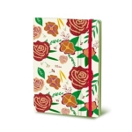 Notatnik z gumką 13x21cm/192 linia 80g STIFFLEX róża /SXN-156L/