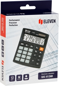 Kalkulator 12-pozycyjny ELEVEN SDC-812NR czarny 1 szt  /SDC812NR/