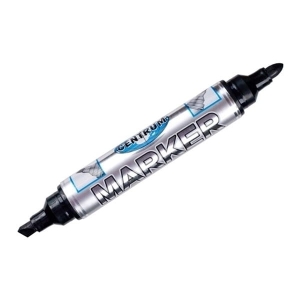 Marker permanentny dwustronny okrągły+ścięty 3,0 i 1,0-5,0mm CENTRUM 84120 czarny 1szt. /CE84120/