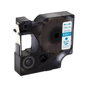 Taśma DYMO 12mm/7m PODŁAD transparentny nadruk niebieski 45011 1szt.