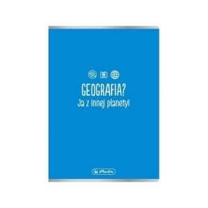 Zeszyt tematyczny A5/60 kratka 70g posiada adresówkę GEOGRAFIA HERLITZ