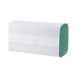 Ręcznik składany zielony makulatura 1-warstwowy 30-32g 3990szt. 15op. X 266 listków 21x24cm NEXXT ZIGZAG MULTIFOLD miękki system T6 1szt.