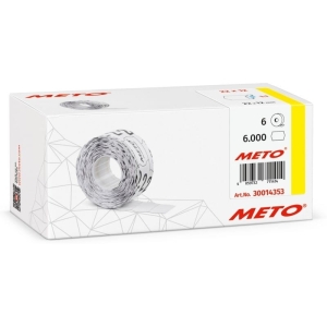 Taśma do metkownic 1-rzędowa 22x12mm falista AVERY ZWECKFORM METO biała trwała odporna na mróz 100 etykiet na rolce 6szt.