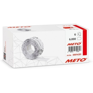 Taśma do metkownic 1-rzędowa 26x12mm falista AVERY ZWECKFORM METO czerwona trwała 100 etykiet na rolce 6szt.