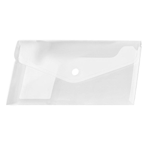 Teczka kopertowa DL na zatrzask TETIS BT612 transparentna 1szt.