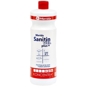 Koncentrat do mycia sanitariów 1,0L MERIDA Sanitin gel plus 1szt.