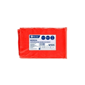 Worki na śmieci 160L LDPE 32µm 90x110cm MERIDA czerwone na odpady medyczne10szt.