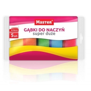Gąbka do naczyń MASTER super duże 5szt.