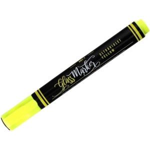Marker kredowy ścierany na sucho okrągły 1,5-3mm RYSTOR GLASS MARKER RMG-1 żółty UV 1szt.