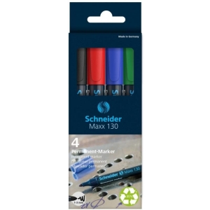 Marker foliopis/do cd 1-3mm okrągły SCHNEIDER MAXX 130 4 kolory