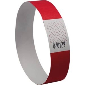 Identyfikator/opaska na rękę 256x19mm AVERY ZWECKFORM TYVEK czerwona NEON 500szt.