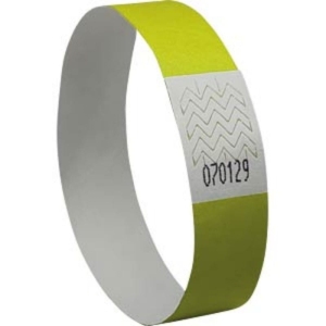 Identyfikator/opaska na rękę 256x19mm AVERY ZWECKFORM TYVEK żółta neon 500szt.