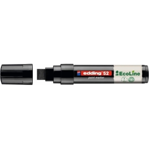 Marker olejowy ścięty 4,0-15,0mm na bazie wody EDDING e-52 ECOLINE czarny 1szt.