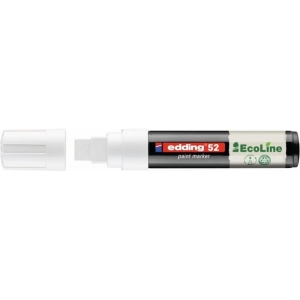 Marker olejowy ścięty 4,0-15,0mm na bazie wody EDDING e-52 ECOLINE biały 1szt.