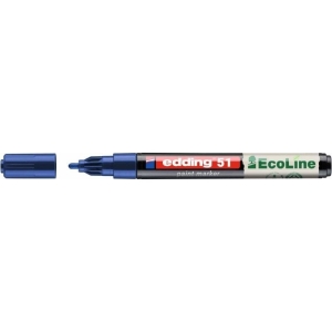 Marker olejowy okrągły 1,0-2,0mm na bazie wody EDDING e-51 ECOLINE niebieski 1szt.