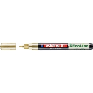 Marker olejowy okrągły 1,0-2,0mm na bazie wody EDDING e-51 ECOLINE złoty 1szt.