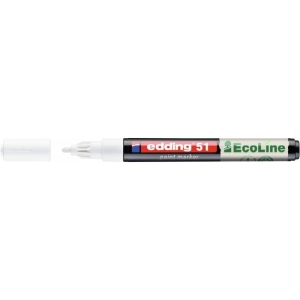 Marker olejowy okrągły 1,0-2,0mm na bazie wody EDDING e-51 ECOLINE biały 1szt.