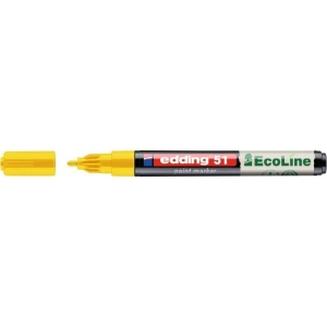 Marker olejowy okrągły 1,0-2,0mm na bazie wody EDDING e-51 ECOLINE żółty 1szt.