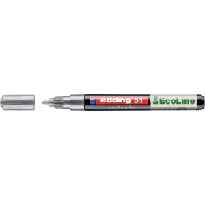 Marker olejowy okrągły 1,0-2,0mm na bazie wody EDDING e-51 ECOLINE srebrny 1szt.