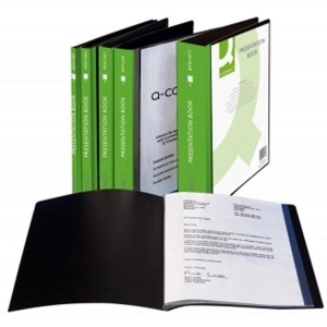 Teczka/album ofertowy A4/100 PP Q-CONNECT z kieszonką opisową czarny 1szt.