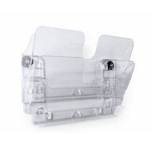 Pojemnik na ulotki DURABLE A4 poziomy magnetyczny z dwiema przegródkami FLEXIPLUS 2 transparentny 1szt.