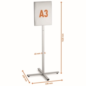 Stojak podłogowy A3 DURABLE INFO STAND OUTDOOR antracytowy 1szt.