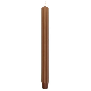 Świeca stołowa długa ryflowana 25,0 x 300,0mm DONAU HOME karmelowa 4szt.