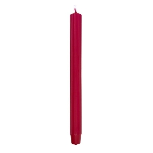 Świeca stołowa długa ryflowana 25,0 x 300,0mm DONAU HOME czerwona 4szt.