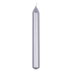 Świeca stołowa prosta lakierowana 20,0 x 170,0mm DONAU HOME srebrna 10szt.