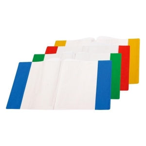 Okładka na zeszyt PVC A4 transparentna z kolorowymi brzegami 1szt. /0402-0030-99