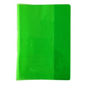 Okładka na zeszyt PVC A5 200mic transparentna neon zielona PANTA PLAST 1szt.