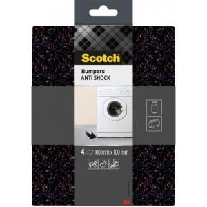 Podkładki gumowe antywibracyjne 100x100mm SCOTCH czarne 4szt.