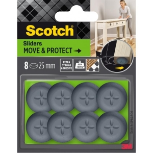 Podkładki samoprzylepne ochronno-ślizgowe okrągłe 25mm SCOTCH czarne 8szt.
