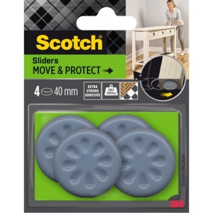 Podkładki samoprzylepne ochronno-ślizgowe EXTRA STRONG okrągłe 40mm SCOTCH szare 4szt.