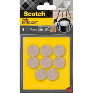Podkładki wełniane samoprzylepne okrągłe 22mm SCOTCH beżowe 8szt.