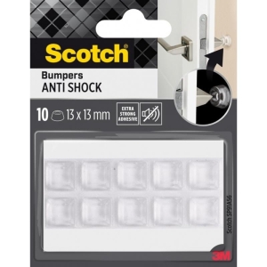 Odbojniki wygłuszające samoprzylepne kwadratowe 13x13mm SCOTCH transparentne 10szt.