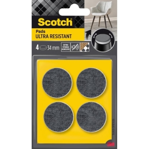 Podkładki filcowe samoprzylepne okrągłe 34mm SCOTCH czarno-białe 4szt.