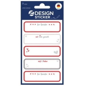 Naklejki Z-DESIGN papierowe usuwalne na przetwory/do spiżarni prostokąty zaokrąglone AVERY ZWECKFORM 15szt.