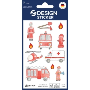 Naklejki Z-DESIGN brokatowe - służby ratunkowe 8szt.
