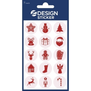 Naklejki Z-DESIGN bożonarodzeniowe błyszczące 3D - świąteczne symbole AVERY ZWECKFORM 15szt.