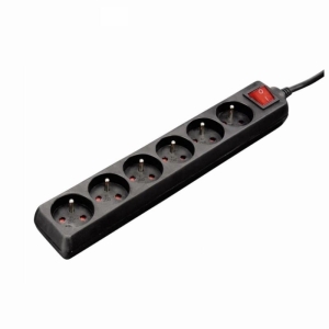 LISTWA ZASILAJĄCA "STANDARD" 6GN, 1,5M (CZARNA)