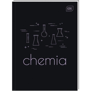 Brulion tematyczny A5/80 kratka 70g z marginesem INTERDRUK chemia czarny 1szt.