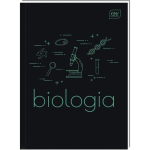 Brulion tematyczny A5/80 kratka 70g z marginesem INTERDRUK biologia czarny 1szt.