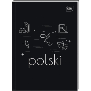 Brulion tematyczny A5/80 linia 70g z marginesem INTERDRUK polski czarny 1szt.