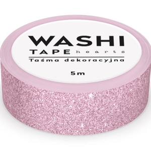 Taśma klejąca/dekoracyjna 15mm x 5m INTERDRUK WASHI HEARTS mix wzorów 1szt.