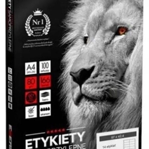 Etykiety papierowe 97x42,4mm EMERSON 100ark 1400etykiet białe
