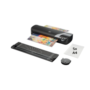 Laminator A4 GBC INSPIRE+ w zestawie z folią trymerem i zaokrąglaczem czarny 1szt.